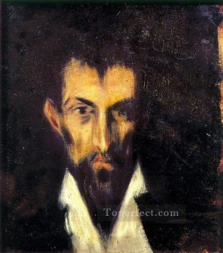 パブロ・ピカソ Painting - 男の頭 ア・ラ・グレコ 1899年 パブロ・ピカソ
